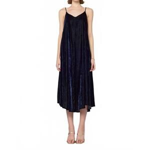 NEW BABETTE caroli velvet midi dress in black